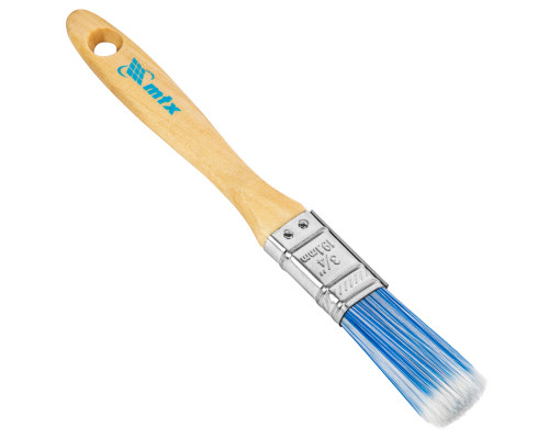 Кисть MTX плоская "Евро" 3/4", искусственная щетина, деревянная ручка 83068