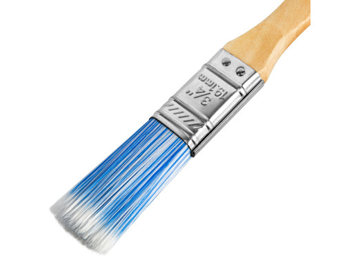 Кисть MTX плоская "Евро" 3/4", искусственная щетина, деревянная ручка 83068