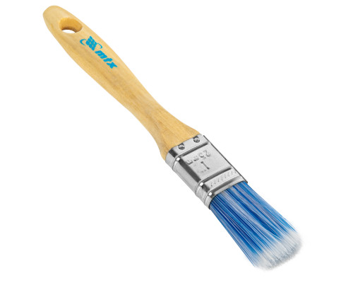 Кисть MTX плоская "Евро" 1", искусственная щетина, деревянная ручка 83069