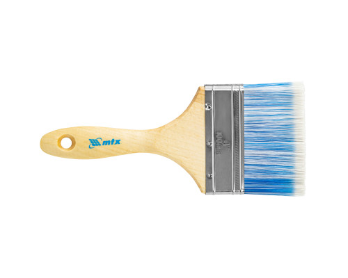 Кисть MTX плоская "Евро" 4", искусственная щетина, деревянная ручка 83074