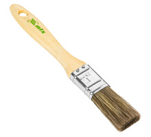 Кисть MTX плоская "Евро" 1", смешанная щетина, деревянная ручка 83077