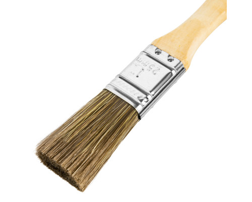Кисть MTX плоская "Евро" 1", смешанная щетина, деревянная ручка 83077