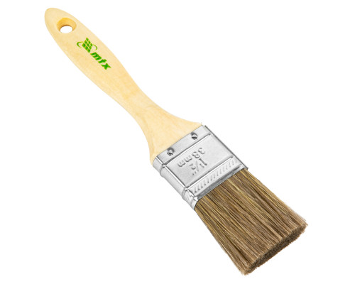 Кисть MTX плоская "Евро" 1.5", смешанная щетина, деревянная ручка 83078
