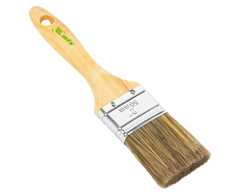 Кисть MTX плоская "Евро" 2", смешанная щетина, деревянная ручка 83079