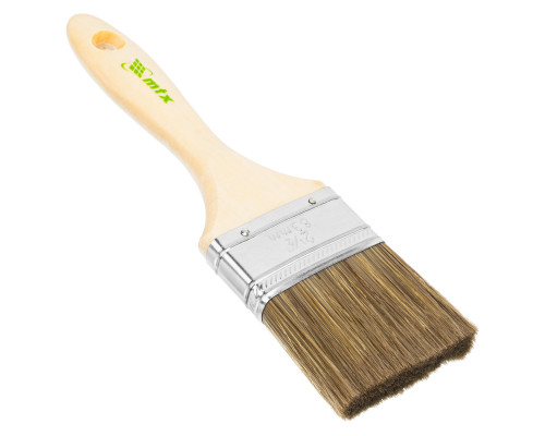 Кисть MTX плоская "Евро" 2.5", смешанная щетина, деревянная ручка 83080