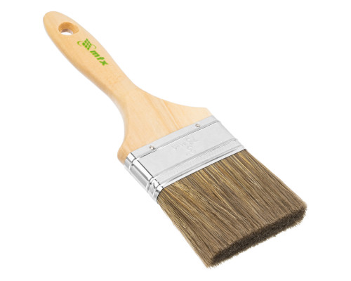 Кисть MTX плоская "Евро" 3", смешанная щетина, деревянная ручка 83081
