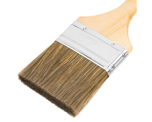 Кисть MTX плоская "Евро" 3", смешанная щетина, деревянная ручка 83081