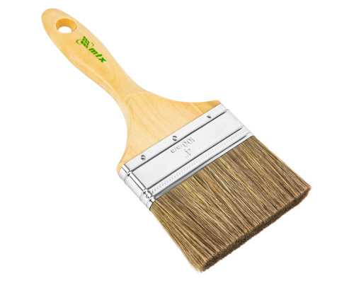 Кисть MTX плоская "Евро" 4", смешанная щетина, деревянная ручка 83082