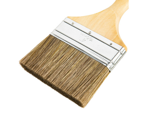 Кисть MTX плоская "Евро" 4", смешанная щетина, деревянная ручка 83082