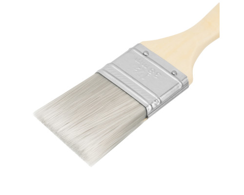 Плоская кисть для лаков MTX евро 1.5", искусственная щетина, деревянная ручка 83086