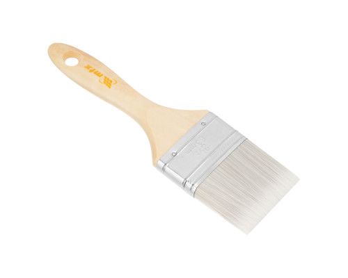 Кисть плоская для лаков MTX евро, 2.5", искусственная щетина, деревянная ручка 83088