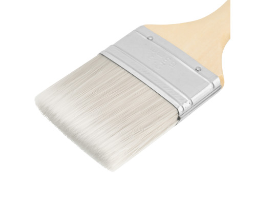 Кисть плоская для лаков MTX евро, 2.5", искусственная щетина, деревянная ручка 83088