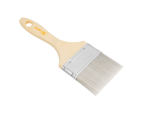 Кисть плоская для лаков MTX евро, 3", искусственная щетина, деревянная ручка 83089
