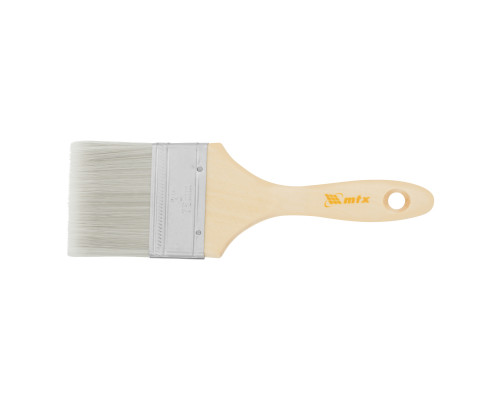 Кисть плоская для лаков MTX евро, 3", искусственная щетина, деревянная ручка 83089