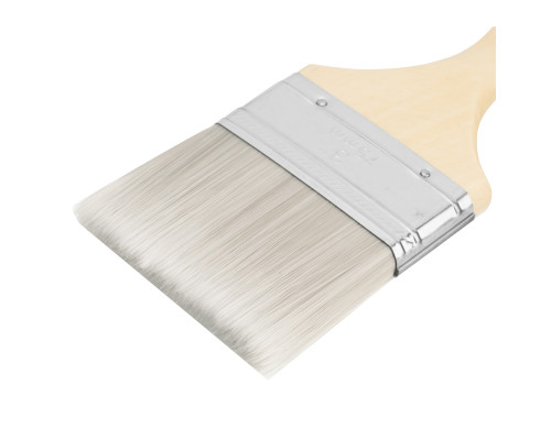 Кисть плоская для лаков MTX евро, 3", искусственная щетина, деревянная ручка 83089