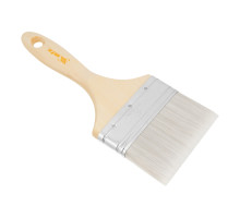 Кисть плоская для лаков MTX евро, 4", искусственная щетина, деревянная ручка 83090