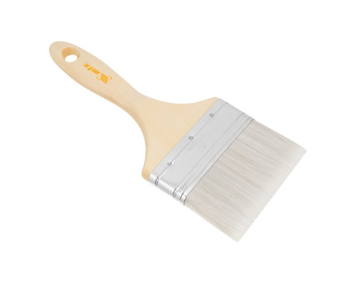 Кисть плоская для лаков MTX евро, 4", искусственная щетина, деревянная ручка 83090