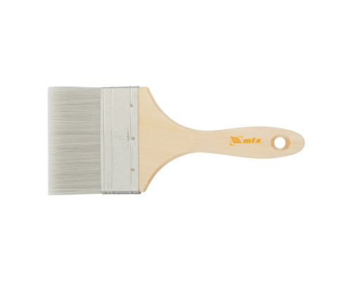 Кисть плоская для лаков MTX евро, 4", искусственная щетина, деревянная ручка 83090