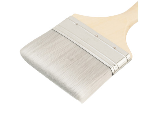 Кисть плоская для лаков MTX евро, 4", искусственная щетина, деревянная ручка 83090