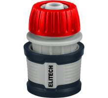 Соединитель ELITECH Garden для шланга 1/2" аквастоп HF 011WS