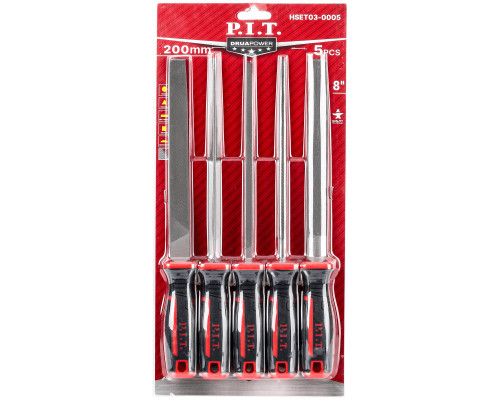 Набор напильников P.I.T. (5 шт, №2, 300/200 мм) HSET03-0005