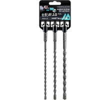 Набор буров SDS-plus METALLICA Optima HBS4-3P по бетону 6, 8, 10х210/150 мм, 3 шт 906415