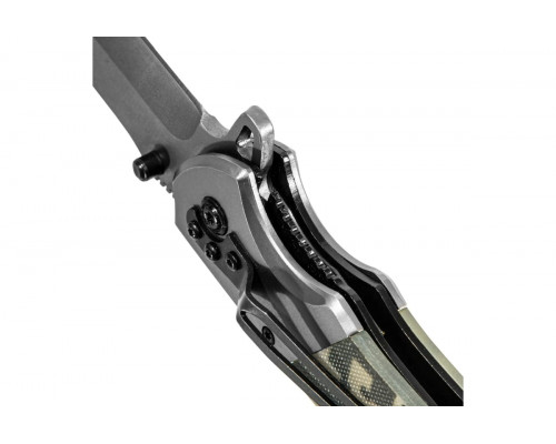 Нож складной, многоцелевой, системы Liner-Lock, с накладкой G10 на классической рукоятке Denzel 79207