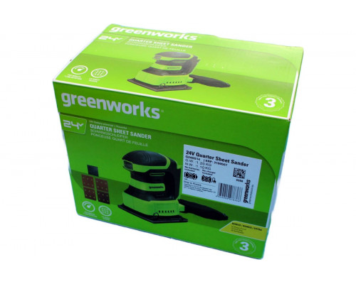 Аккумуляторная вибрационная шлифмашина GreenWorks 24 V G24SS14 3100507