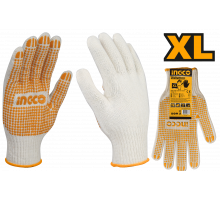 Перчатки с ПВХ точкой INGCO XL HGVK05
