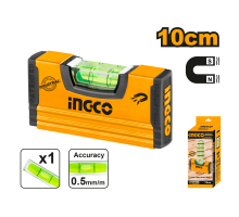Строительный алюминиевый уровень мини INGCO INDUSTRIAL 100 мм HMSL03101