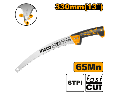 Садовая пила с изогнутым полотном INGCO 330 мм HPS33028C