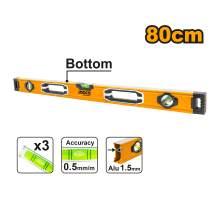 Строительный алюминиевый уровень INGCO INDUSTRIAL 80 см HSL08080