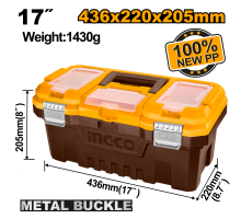 Ящик для инструментов пластиковый INGCO 436x220x205 мм PBX1702