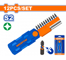 Набор ударных бит PH2 с держателем 12 шт WADFOW WBS2602