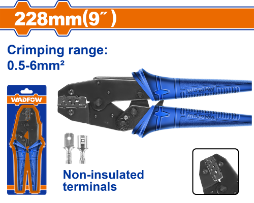 Клещи обжимные 0.5-6 мм2 228 мм WADFOW WCP1609
