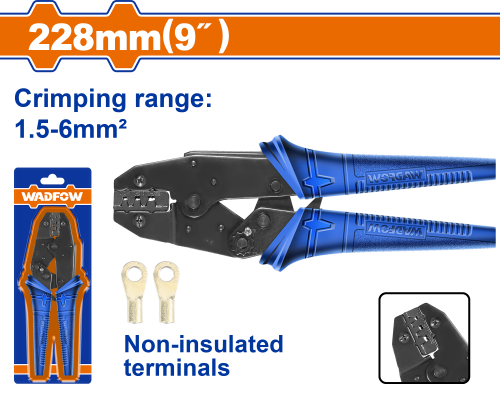 Клещи обжимные 1.5-6 мм2 228 мм WADFOW WCP2609
