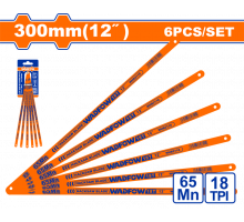 Набор пильных полотен по металлу 6 шт, 300 мм 18TPI WADFOW WHB2118
