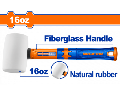 Киянка резиновая белая 450 гр WADFOW WHM7304