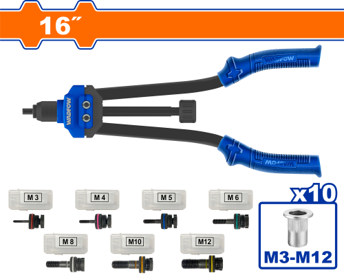 Заклепочник для резьбовых заклепок M3-M12 WADFOW WHR5B16