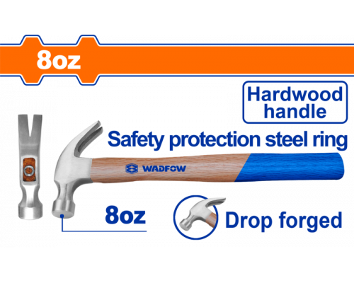 Молоток-гвоздодер 220 гр WADFOW WMB3308