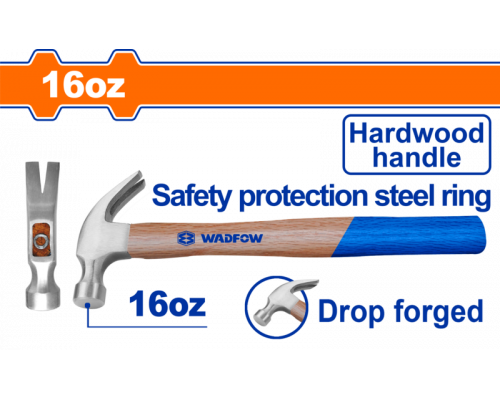 Молоток-гвоздодер 450 гр WADFOW WMB3316