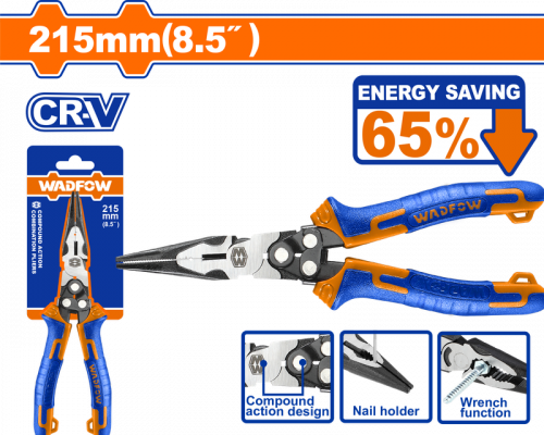 Длинногубцы 215 мм WADFOW WPL2768 Длинногубцы 215 мм WADFOW WPL2768