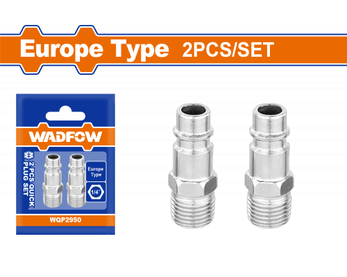 Набор коннекторов пневматических 1/4" 2 шт WADFOW WQP2950