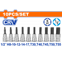 Набор головок HEX и TORX внешний WADFOW 1/2" H8- H17, T30-T55 WST1412