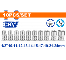 Набор торцевых головок WADFOW 1/2" 10-24 мм 10 шт. WST2410