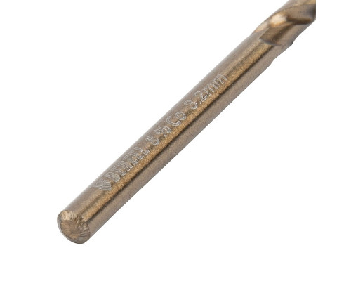 Сверло по металлу, 3,2 мм, HSS Co-8% DENZEL 71408