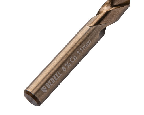 Сверло по металлу, 11 мм, HSS Co-8% DENZEL 71461