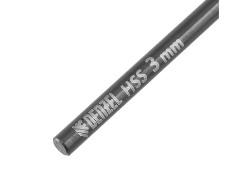 Сверло по металлу, 3 мм, HSS-Tin, Golden Tip, 10 шт. DENZEL 717205