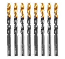Сверло по металлу, 9 мм, HSS-Tin, Golden Tip, 8 шт. DENZEL 717221