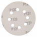 Круг абразивный на ворсовой подложке под липучку (5 шт; 125 мм; P120; 8 отв) MATRIX 73806